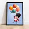 PLAKAT: Lille Garder med balloner, dreng 🎈
