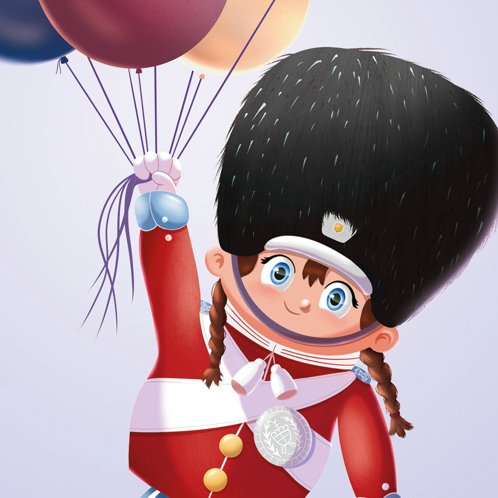 PLAKAT: Lille Garder med balloner, pige 🎈